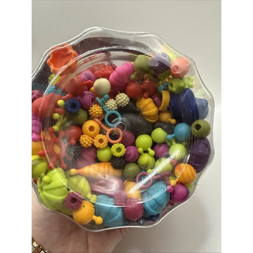 B Jeweled Pop Arty Snap Beads Jewelry Crafts Bead Kit Jar Bracelet necklace